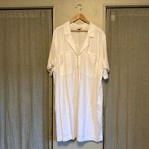 Universal Thread white linen oversized shirt dress